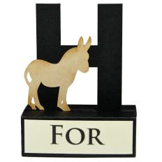 H - 3D Nativity Christmas Alphabet Letter