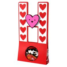 H Valentine – Hearts - Alphabet Letter Candy Holder