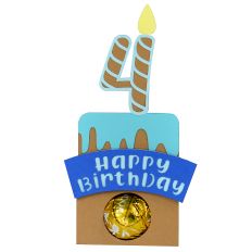Happy 4th Birthday - Tummy Candy Holder
