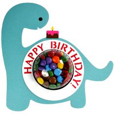 Happy Birthday Dinosaur - Candy Dome Card