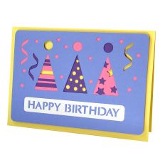 Happy Birthday Party Hats – Layered Stencil Card  