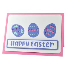 Happy Easter Eggs - Layered Stencil Card