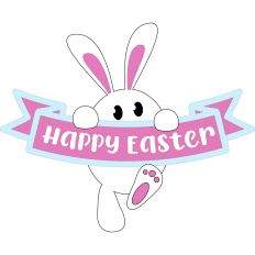 Happy Easter Hanging Bunny
