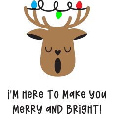 I’m Here to Make You Merry and Bright Reindeer