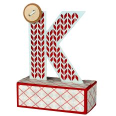 K - 3D Christmas Alphabet Letter