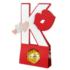 K Valentine – Kiss - Alphabet Letter Candy Holder