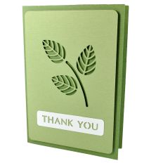 Leafy Thank You – Layered Stencil Card