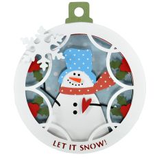 Let it Snow Snowman - Shadow Box Ornament