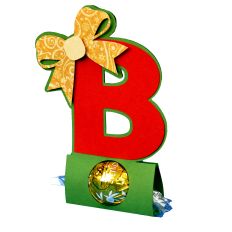 Letter B Christmas Candy Holder 