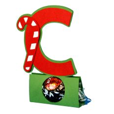 Letter C Christmas Candy Holder 