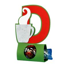 Letter D Christmas Candy Holder 