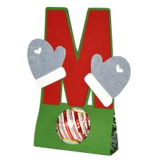 Letter M Christmas Candy Holder 