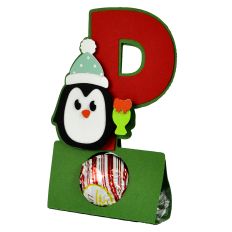 Letter P Christmas Candy Holder 