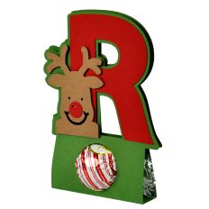 Letter R Christmas Candy Holder 