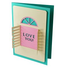 Love You Window - Layered Stencil Card