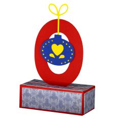 O - 3D Christmas Alphabet Letter