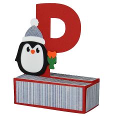 P - 3D Christmas Alphabet Letter
