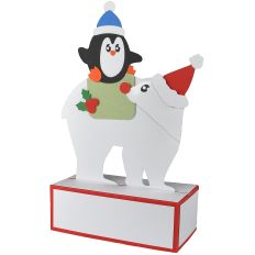 Penguin and Polar Bear - 3D Christmas Card
