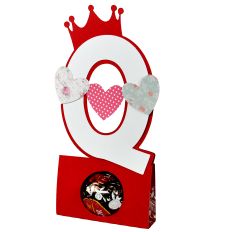 Q Valentine – Queen of Hearts - Alphabet Letter Candy Holder