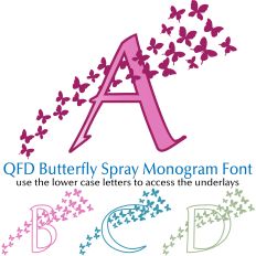 Butterfly Spray Monogram Font
