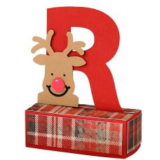 R - 3D Christmas Alphabet Letter