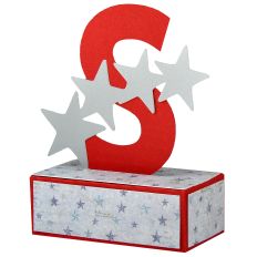 S - 3D Christmas Alphabet Letter