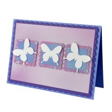 Scalloped Butterfly Squares – 5x7” Card Blank
