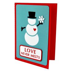 Snowman Love – Layered Stencil Card  