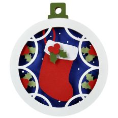 Stocking Shadow Box Ornament