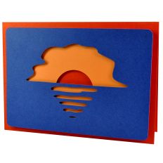 Sunset – Landscape Layered Stencil Card
