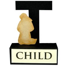 T - 3D Nativity Christmas Alphabet Letter