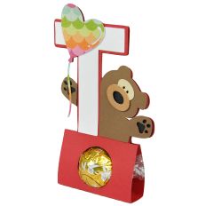 T Valentine - Teddy - Alphabet Letter Candy Holder