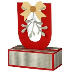 U - 3D Christmas Alphabet Letter