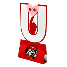 U Valentine – I Love YOU - Alphabet Letter Candy Holder