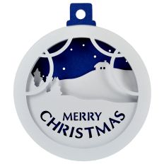 Winter Scene Shadow Box Ornament