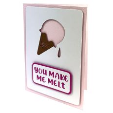 You Make Me Melt - Valentine Layered Stencil Card