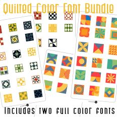 Quilted Color Font Bundle