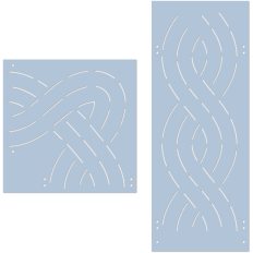 Quilt Design Stencil Double Cable and Corner