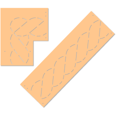Quilt Design Stencil Rope Cable and Corner