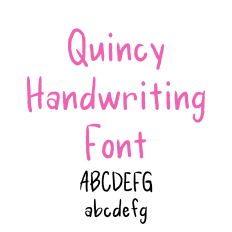 Quincy Handwriting Font, Fun Sans Serif Font