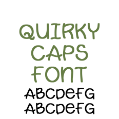 Quirky Caps Font, Playful Handwritten Font