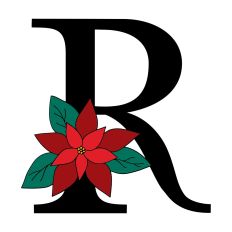 R Poinsettia Monogram