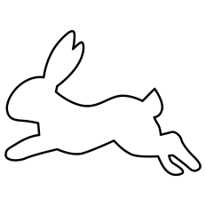 Rabbit Shape Outline
