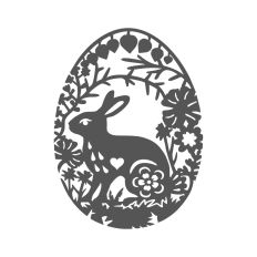 Rabbit floral egg