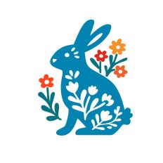 Rabbit scandi folk style