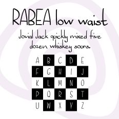  RABEA LOW WAIST - FONT