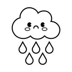 Cute Rain SVG | Weather Clipart | Designs for Silhouette
