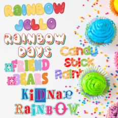 Rainbow Glow Color Font Bundle