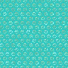 Teal and Gold Foiled Basketball Background