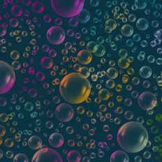 Rainbow Bubble Background Pattern